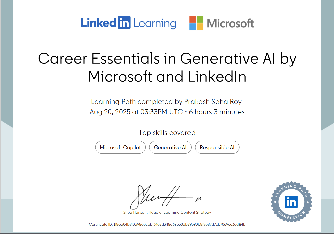 Certification 2